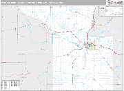 Mankato-North Mankato Wall Map Premium Style